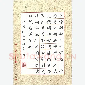 代先洲 硬笔楷书 自作诗一首