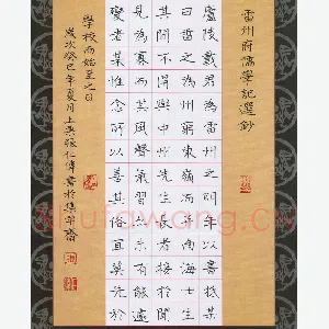 张仁伟 硬笔楷书 张栻雷州府儒学记节录