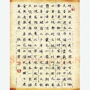张仁伟 硬笔楷书 古诗选抄