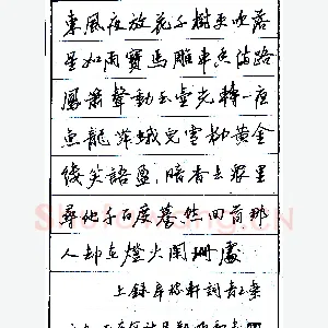 郑顺和硬笔录辛稼轩词青玉案元夕 硬笔书法作品