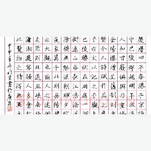 杨明生 硬笔楷书 节录岳阳楼记