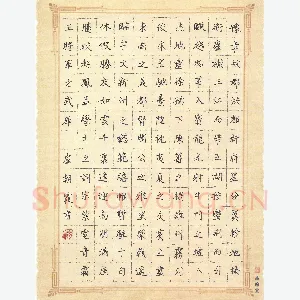 卢朝霞 硬笔楷书 王勃滕王阁序节录