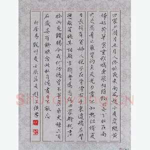 赵占强 硬笔楷书 夏日诗两首