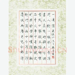 王虎军 硬笔楷书 东坡行香子