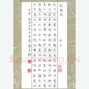 赵占强 硬笔楷书 节录老子道德经