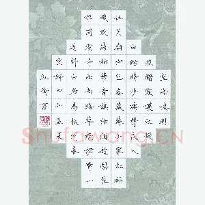霍红卫 硬笔楷书 白居易杭州春望诗