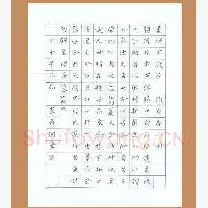 倪俊冬 硬笔楷书 画禅室随笔跋自书二则