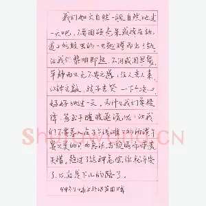 王小华 硬笔行书 散文选抄