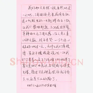 王小华 硬笔行书 散文选抄