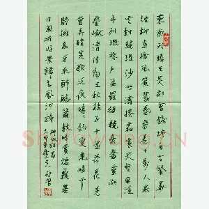启凤 硬笔行书 柳永词一首
