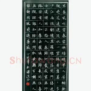 乔筱波 硬笔楷书 玉楼春一首