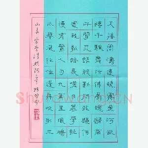 秦朋 硬笔隶书 李清照词一首