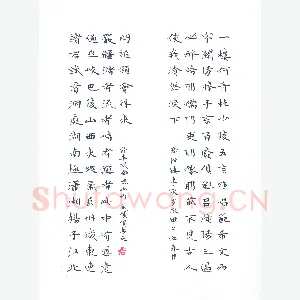 宋维武 硬笔楷书 岳阳楼长联