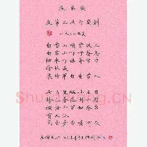 宋维武 硬笔楷书 毛泽东词一首