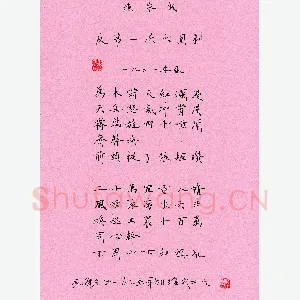 宋维武 硬笔楷书 毛泽东词一首
