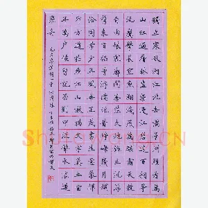 韩英 硬笔楷书 毛泽东词一首