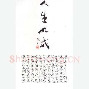 魏野 硬笔楷书 人生九戒