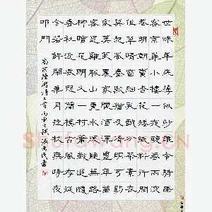 张为民 硬笔隶书 陆游诗二首