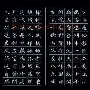 邵泳中 硬笔楷书 陶渊明归园田居