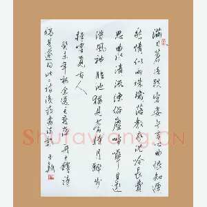 齐玉新 硬笔行草 毛燕萍诗二首