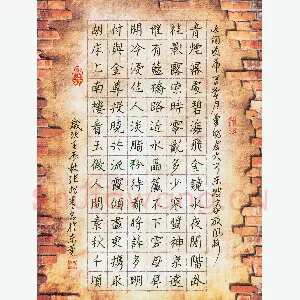 张松青 硬笔楷书 东坡词一首