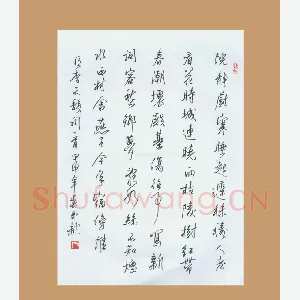 齐玉新 硬笔行草 李天馥词一首