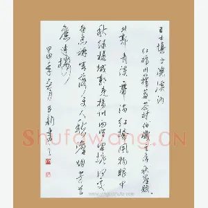 齐玉新 硬笔行草 王士慎词浣溪沙