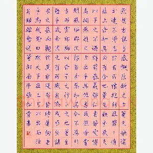 张松青 硬笔楷书 韩愈送董邵南序