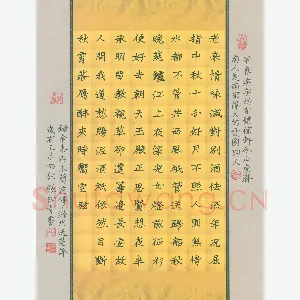 张松青 硬笔楷书 辛弃疾词木兰花慢滁州送范倅