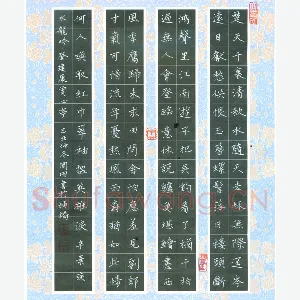 周朋 硬笔楷书 辛弃疾词水龙吟