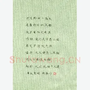 冯国栋 硬笔楷书 黄庭坚词