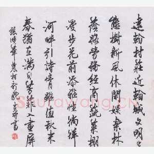 张吉祥 硬笔行书 张晓华农村新貌