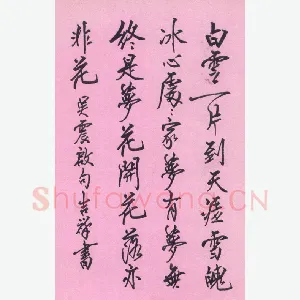 张吉祥 硬笔行书 吴震启句