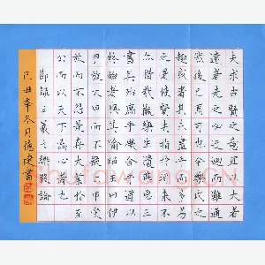 吴德建 硬笔楷书 乐毅论节录