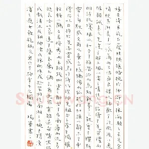 杨军 硬笔楷书 洛神赋