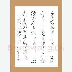 梁能伟 硬笔草书 毛泽东诗一首