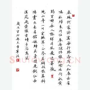 王宁波 硬笔楷书 宋词二首