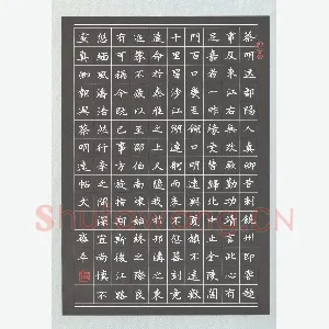 邵启平 硬笔楷书 楷书 颜真卿与与蔡明远帖