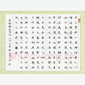 杨连双 硬笔楷书 节录韩愈师说