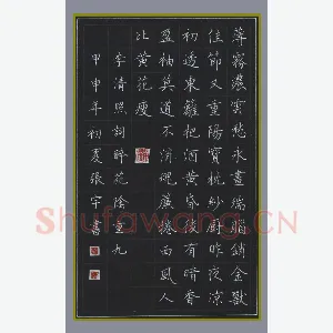 张宇 硬笔楷书 李清照词醉花阴
