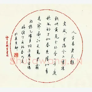姚乃建 硬笔行书 毛泽东诗采桑子重阳一首