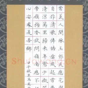 冯文涛 硬笔楷书 苏轼词定风波