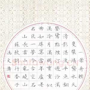 冯文涛 硬笔楷书 苏轼词行香子