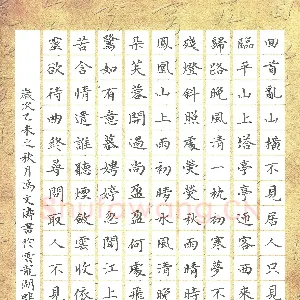 冯文涛 硬笔楷书 宋词二首