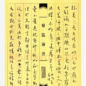 姜浩 硬笔草书 蔡邕论书