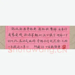 张颢 硬笔楷书 纳兰词