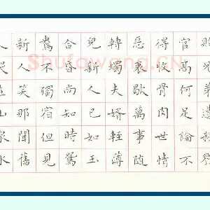 臧磊 硬笔楷书 古诗节选
