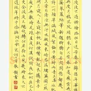 张颢 硬笔楷书 宋词二首