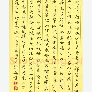 张颢 硬笔楷书 宋词二首
