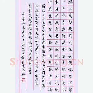 荆霄鹏 钢笔楷书 唐诗